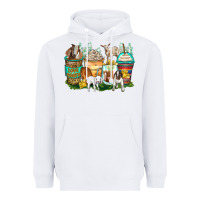 White goats coffee cups Heavyweight Hoodie - Zillion Design Studio