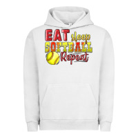 Pigment Lunar Rock Eat Sleep Softball Repeat Urban Hoodie - LillyAllenDesigns