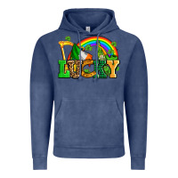 Vintage Denim lucky with st patricks elements Vintage Hoodie - AdoDesignShop