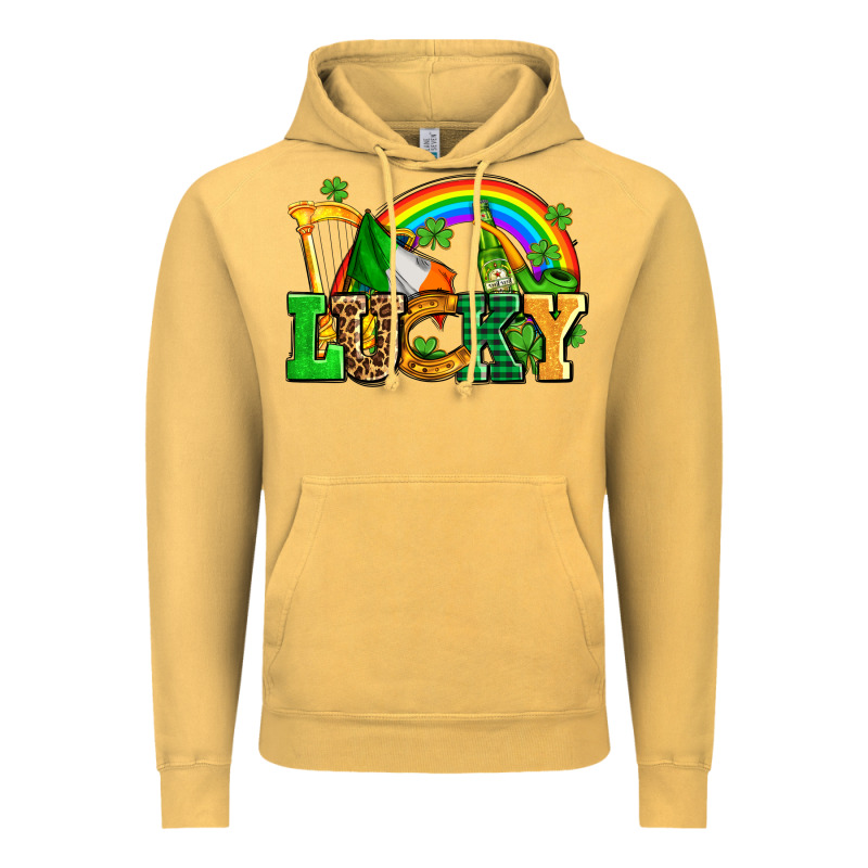 Lucky With St Patricks Elements Vintage Hoodie by AdoDesignShop | Teevron