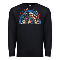 Black American rainbow 4th of july Premium Sweatshirt - CowGirlArtShop