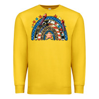 Lemon American rainbow 4th of july Premium Sweatshirt - CowGirlArtShop