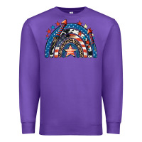 Purple American rainbow 4th of july Premium Sweatshirt - CowGirlArtShop