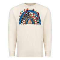 Sandshell American rainbow 4th of july Premium Sweatshirt - CowGirlArtShop