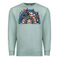 Seafoam American rainbow 4th of july Premium Sweatshirt - CowGirlArtShop