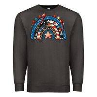 Smoke American rainbow 4th of july Premium Sweatshirt - CowGirlArtShop