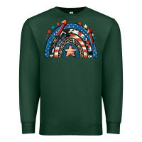 Sports Green American rainbow 4th of july Premium Sweatshirt - CowGirlArtShop