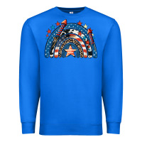 True Royal American rainbow 4th of july Premium Sweatshirt - CowGirlArtShop