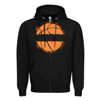 Black custom basketball Zipper Hoodie - MaliasSmallBusiness