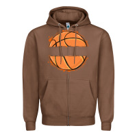 Chestnut custom basketball Zipper Hoodie - MaliasSmallBusiness
