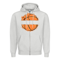 Dove Grey custom basketball Zipper Hoodie - MaliasSmallBusiness
