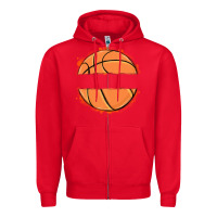Red custom basketball Zipper Hoodie - MaliasSmallBusiness