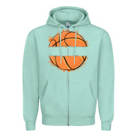 Seafoam custom basketball Zipper Hoodie - MaliasSmallBusiness