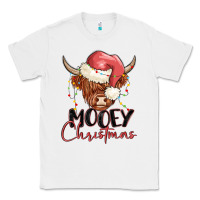 White mooey christmas Classic Tee - MaliasSmallBusiness