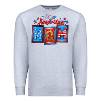 Heather Grey American mom Premium Sweatshirt - Neo Western