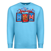 Ocean Blue American mom Premium Sweatshirt - Neo Western