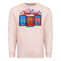 Pale Pink American mom Premium Sweatshirt - Neo Western