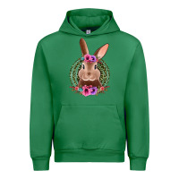 Emerald western leopard and flowers easter bunny Urban Hoodie - Jasminsmagicworld
