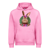 Fuchsia Pink western leopard and flowers easter bunny Urban Hoodie - Jasminsmagicworld