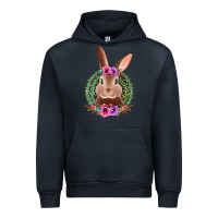 Navy western leopard and flowers easter bunny Urban Hoodie - Jasminsmagicworld