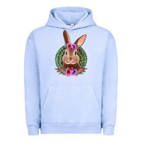 Western Leopard And Flowers Easter Bunny Urban Hoodie | Teevron