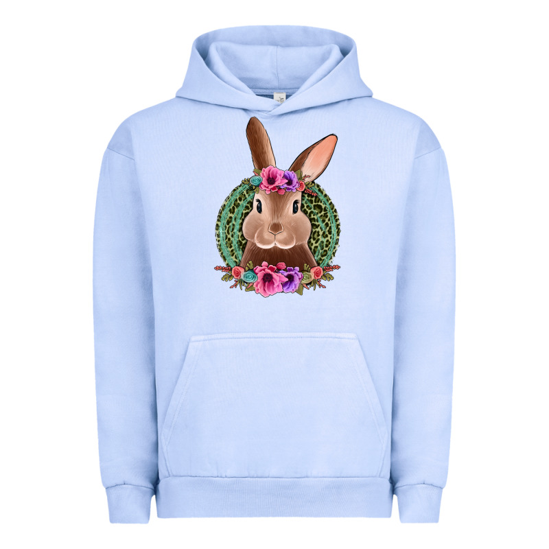 Western Leopard And Flowers Easter Bunny Urban Hoodie by Jasminsmagicworld | Teevron