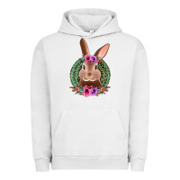 Pigment Lunar Rock western leopard and flowers easter bunny Urban Hoodie - Jasminsmagicworld