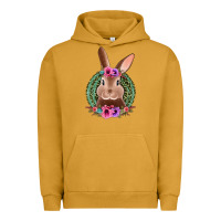Pigment Peanut Butter western leopard and flowers easter bunny Urban Hoodie - Jasminsmagicworld