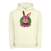 Pigment Pistachio western leopard and flowers easter bunny Urban Hoodie - Jasminsmagicworld