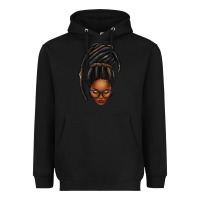 Black afro woman faux jumbo locs Heavyweight Hoodie - texasbilliewilder