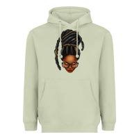 Matcha afro woman faux jumbo locs Heavyweight Hoodie - texasbilliewilder