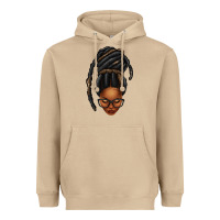Mushroom afro woman faux jumbo locs Heavyweight Hoodie - texasbilliewilder