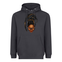 Smoke afro woman faux jumbo locs Heavyweight Hoodie - texasbilliewilder