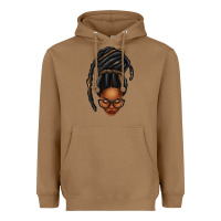 Toasted Coconut afro woman faux jumbo locs Heavyweight Hoodie - texasbilliewilder