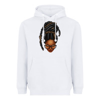 White afro woman faux jumbo locs Heavyweight Hoodie - texasbilliewilder