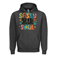 Charcoal Heather sassy little soul smiley Zipper Hoodie - MaliasSmallBusiness