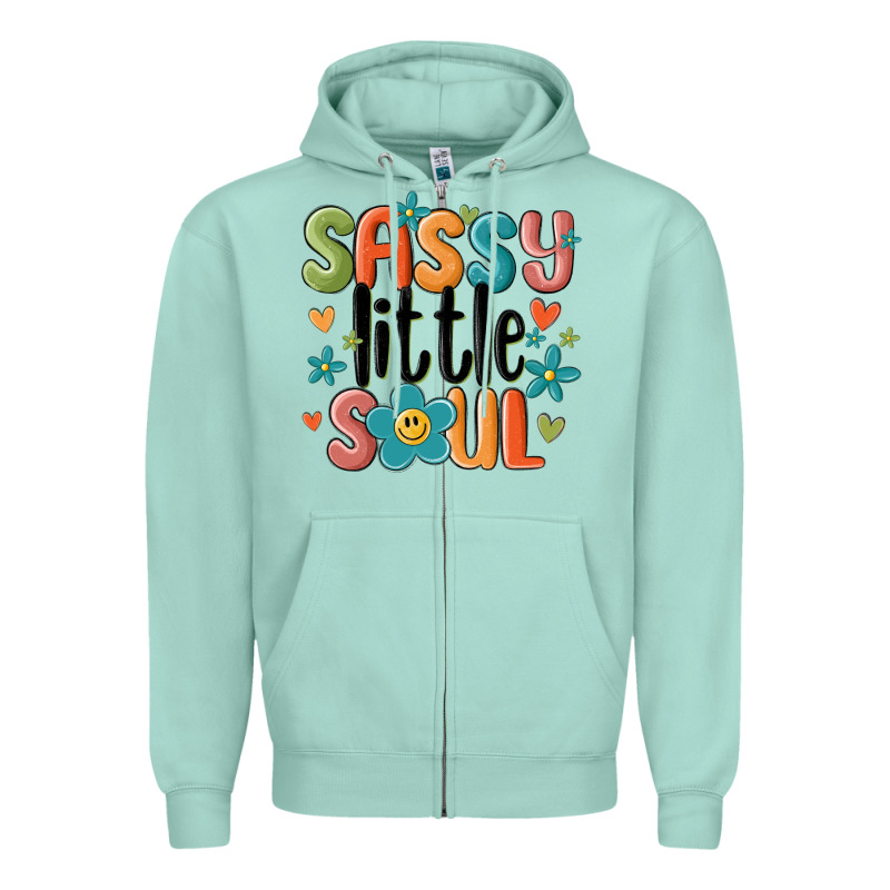 Sassy Little Soul Smiley Zipper Hoodie by MaliasSmallBusiness | Teevron