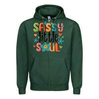 Sports Green sassy little soul smiley Zipper Hoodie - MaliasSmallBusiness