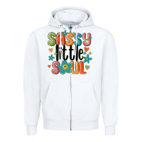 White sassy little soul smiley Zipper Hoodie - MaliasSmallBusiness