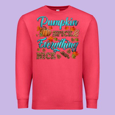 Pumpkin Spice Everything Nice Premium Sweatshirt Designed By Hra Design Shop