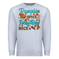 Heather Grey pumpkin spice everything nice Premium Sweatshirt - HRA Design Shop