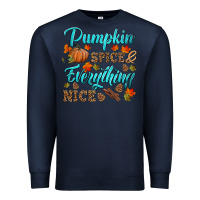 Navy pumpkin spice everything nice Premium Sweatshirt - HRA Design Shop