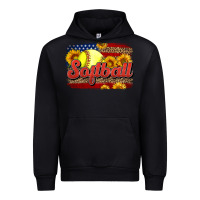 Black Western American Flag Softball Urban Hoodie - LillyAllenDesigns