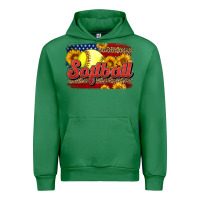 Emerald Western American Flag Softball Urban Hoodie - LillyAllenDesigns