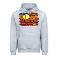 Heather Grey Western American Flag Softball Urban Hoodie - LillyAllenDesigns