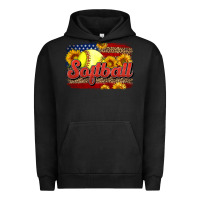 Pigment Black Western American Flag Softball Urban Hoodie - LillyAllenDesigns