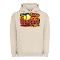 Pigment French Oak Western American Flag Softball Urban Hoodie - LillyAllenDesigns