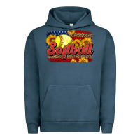 Pigment Midnight Navy Western American Flag Softball Urban Hoodie - LillyAllenDesigns