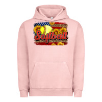 Pigment Salmon Western American Flag Softball Urban Hoodie - LillyAllenDesigns
