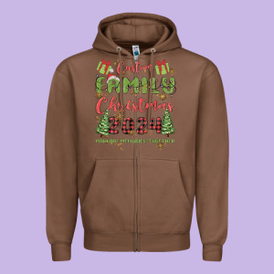 Custom Family Christmas 2024 Marking Memories Toge Zipper Hoodie Designed By Maliassmallbusiness
